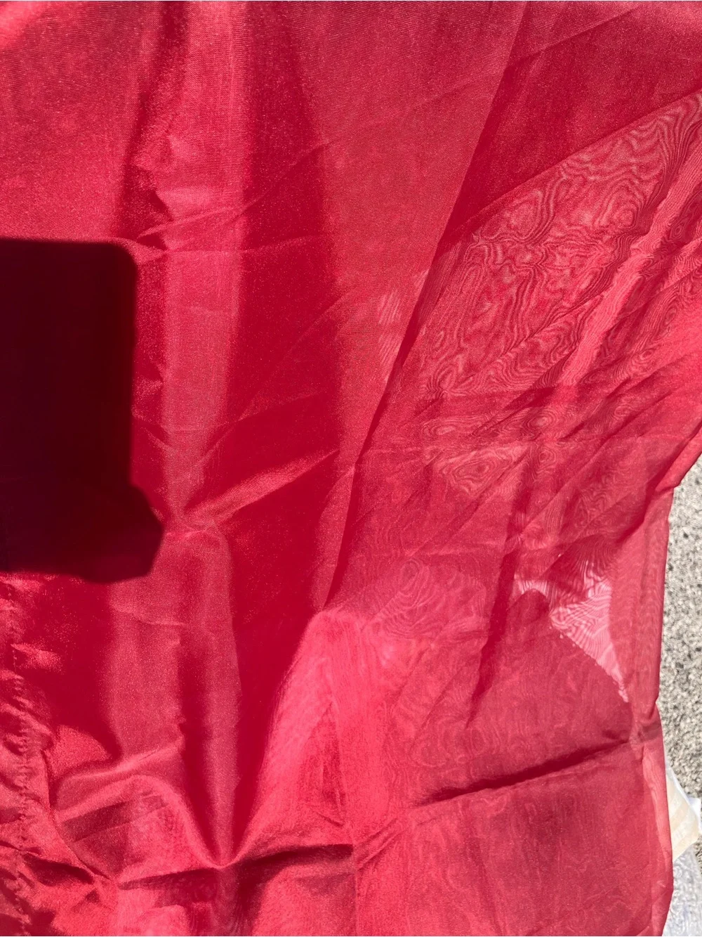 Red Sheer Window Curtain 2 Panels